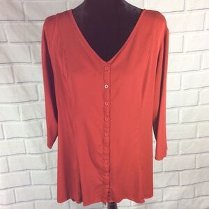 Torrid sz 2=18/20 Red Shirt Button Down Blouse